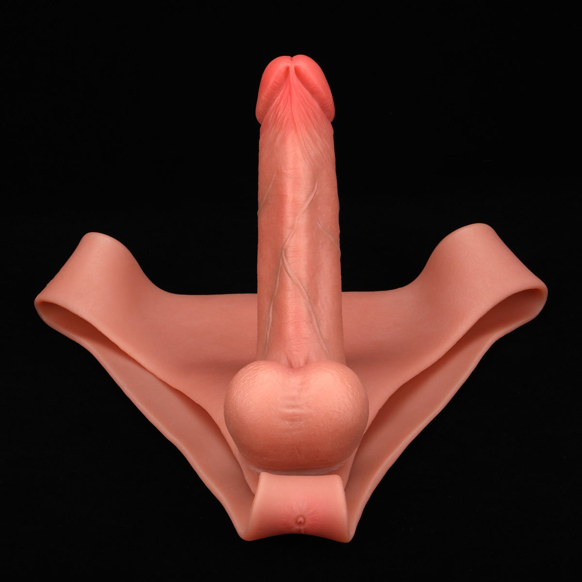 Adrian 6 inch Strap-On Dildo Realistic Platinum Silicone Brown Solid Dildo