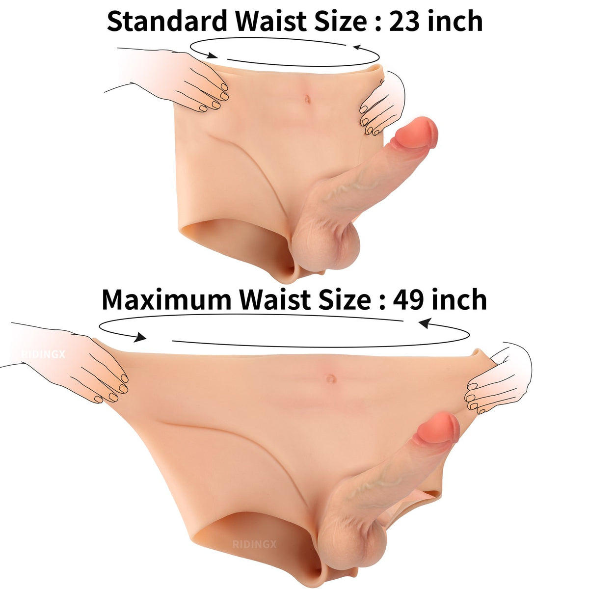 Edward 7 inch Realistic Strap-On Dildo Platinum Silicone Solid Dildo & Waterproof
