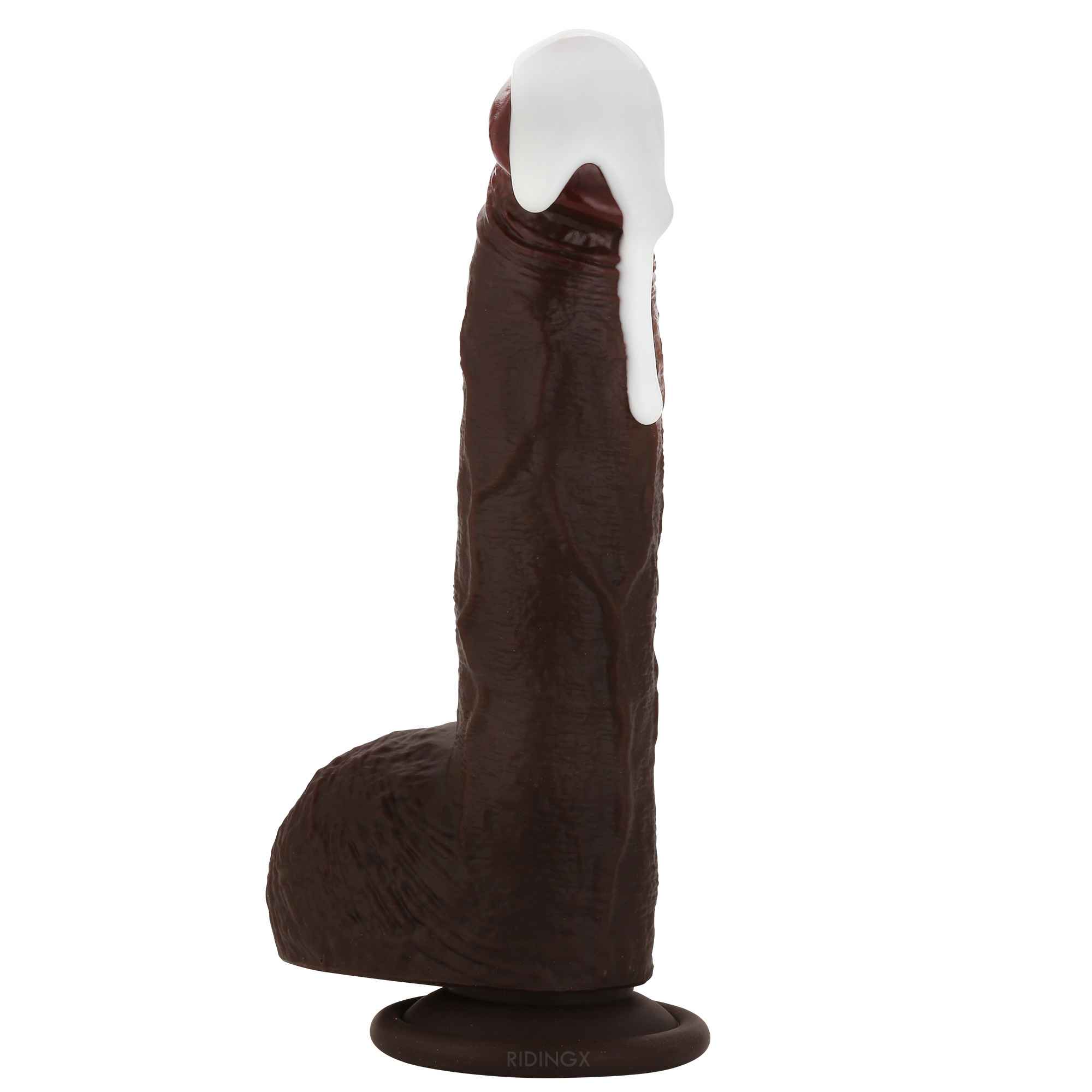 Squirtle 8 inch Squirting Cumming Real Feel Sliding Skin Black