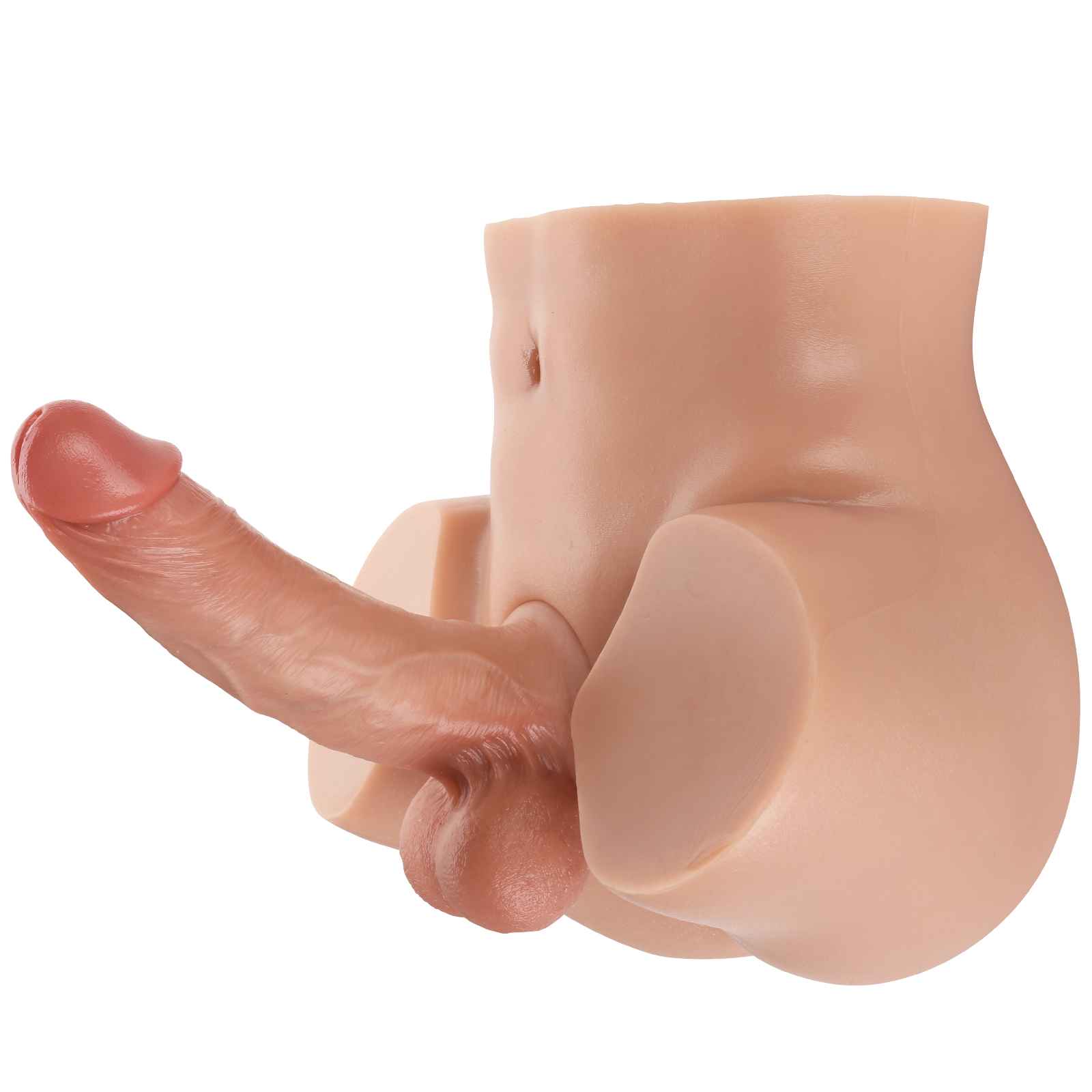 RidingX Justin 14lb Realistic Torso Dildo & James 7inch Dildo (Flesh)