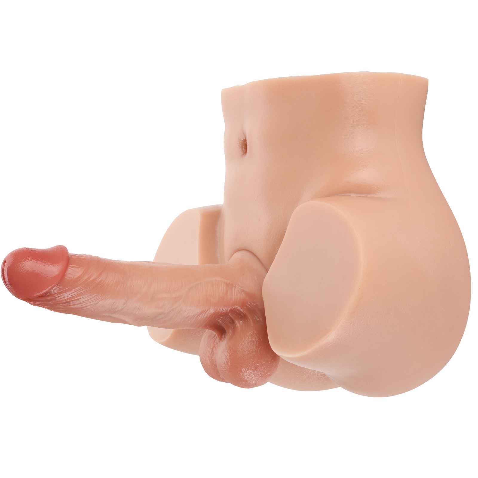 RidingX Justin 14lb Realistic Torso Dildo & James 7inch Dildo (Flesh)