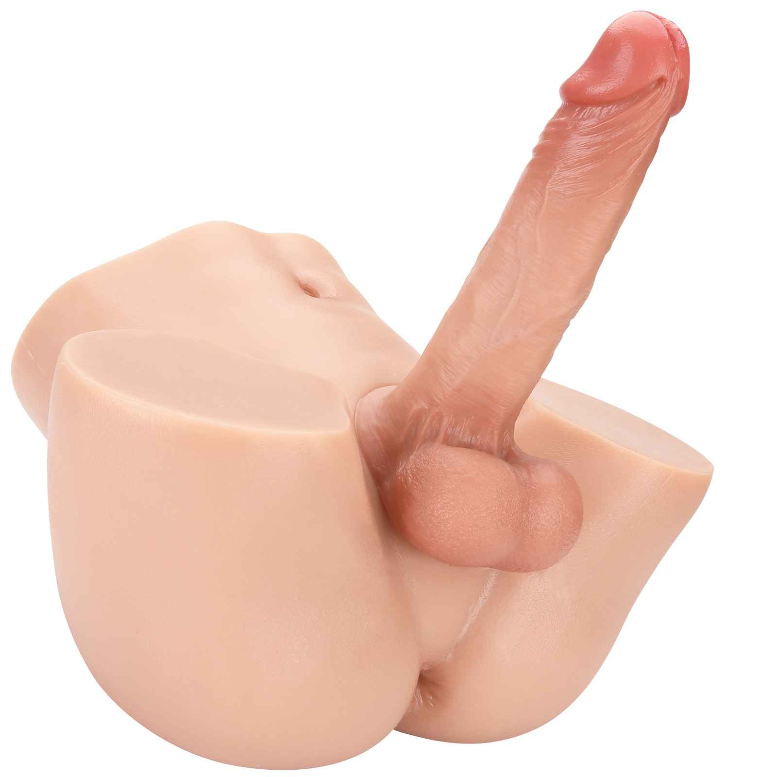RidingX Justin 14lb Realistic Torso Dildo & James 7inch Dildo (Flesh)