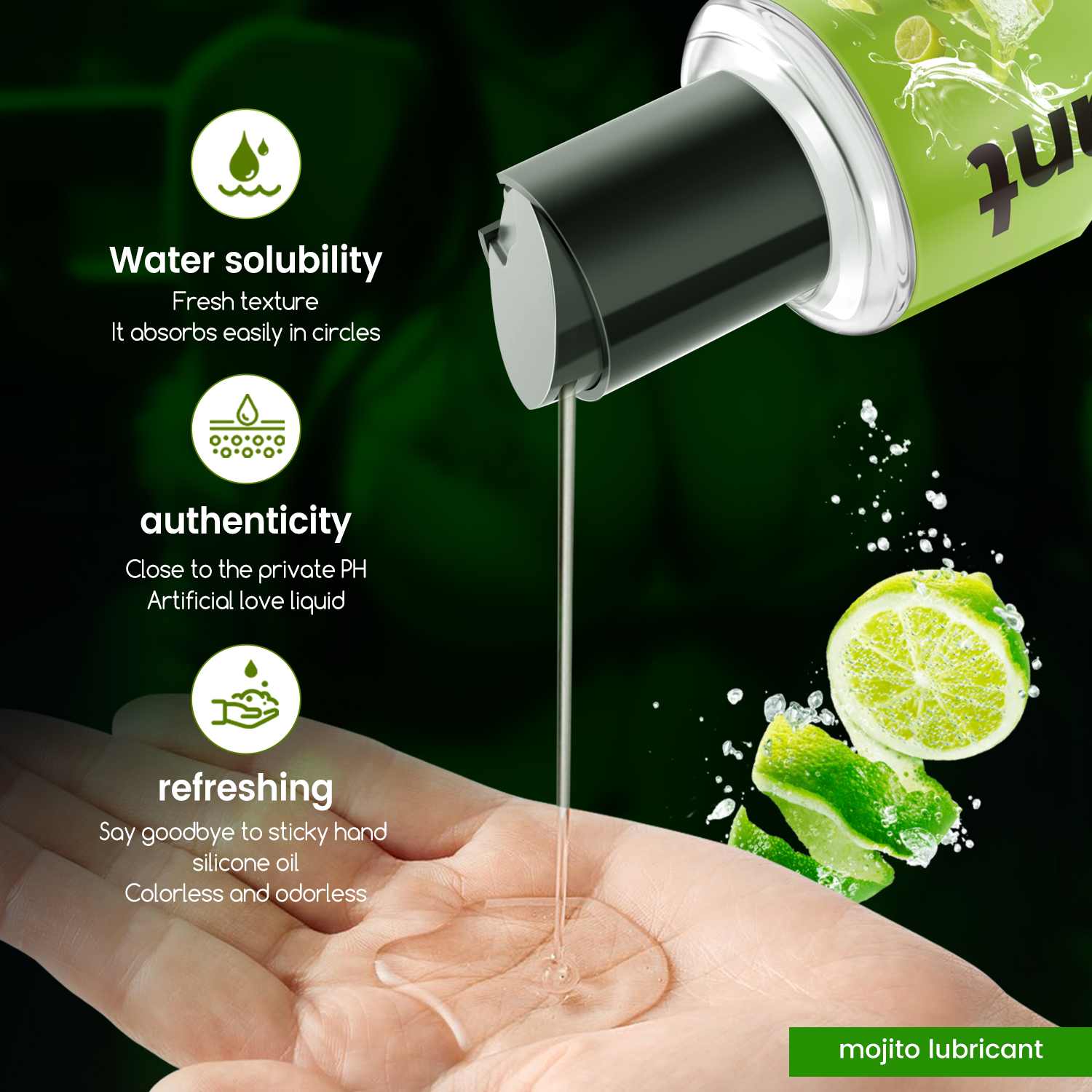 Mojito 200ml Water Based Lube Lasts Long & Easy to Clean : Mojito